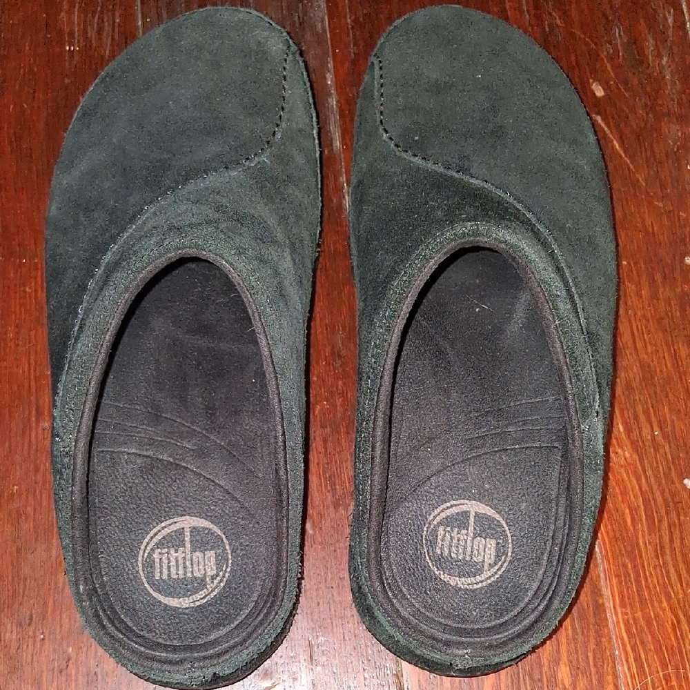 Fitflop Forest Gogh Black Suede Slip-Ons 8
